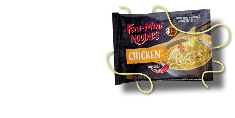Noodle pakiranje kokošji okus