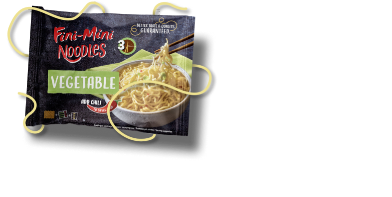 Noodle pakiranje povrtni okus